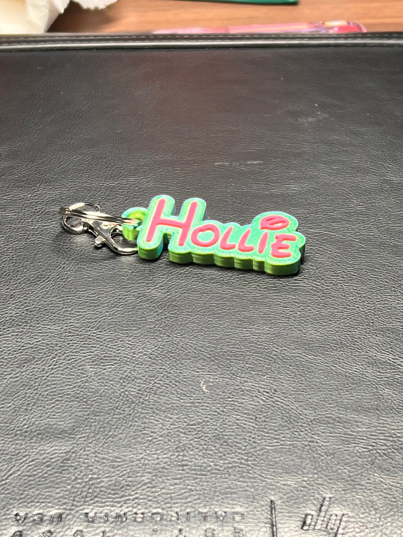 Personalised *TWO COLOUR* keyring 3d printed, Customisable. Name Keyring 75mm
