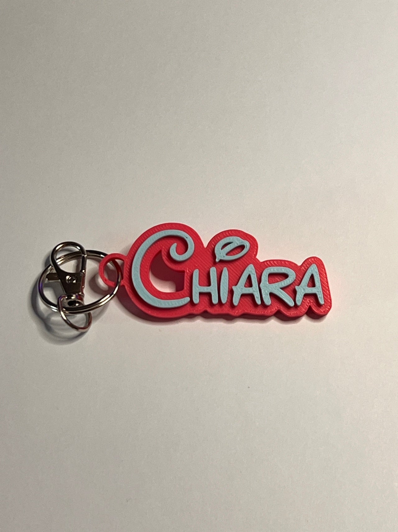 Personalised *TWO COLOUR* keyring 3d printed, Customisable. Name Keyring 75mm