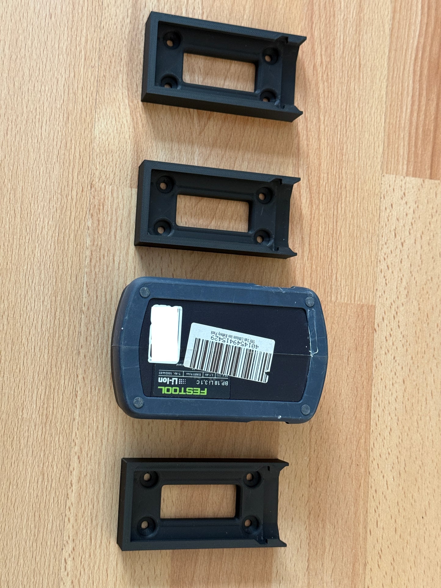 4PCS Battery Wall Mount for Festool 18v Batteries Undershelf, van, systainer etc