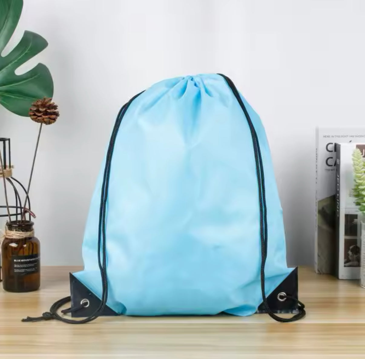 Personalised Polyester Drawstring School Book Bag for Boys, Girls, Kids, Adult Gym bag, PE Kit Sack, Dance Portable Travel Shopping Pouch Bag